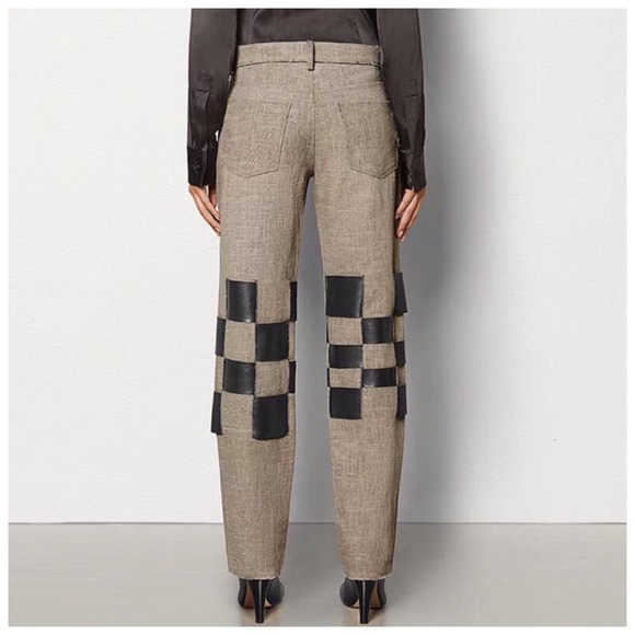 The Gussi Cashmere Vegan Leather Accent Pants - Picture 2 of 6